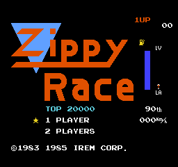 Zippy Race Title Screen